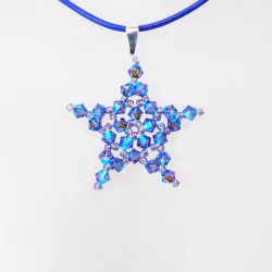 Pendant 30cm - Aquarius-Lavender Leather - Pendant 30cm - Laiton argenté